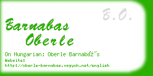 barnabas oberle business card